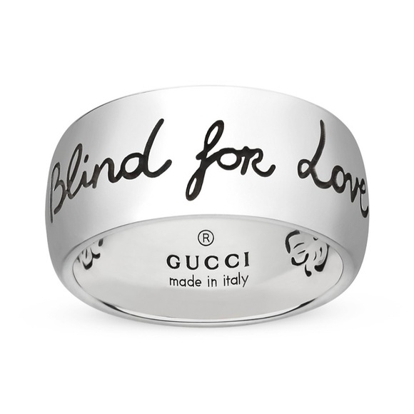 Gucci Blind For Love Engraved Ring - Picture 1 of 3